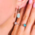 Peach | .925 Sterling Silver | Mermaid Glass Pebble Huggie Earrings